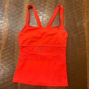 Nike Red Athletic Top With Built in Bra Size L